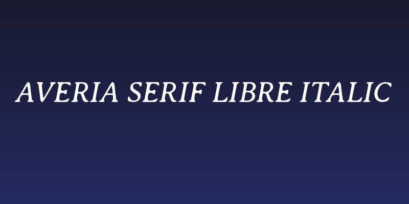 Averia Serif Libre Italic Social Header