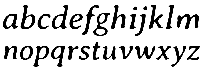 Averia Serif Libre Italic Font LOWERCASE
