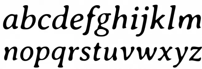 Averia Serif Libre Italic Schriftart Kleinbuchstaben