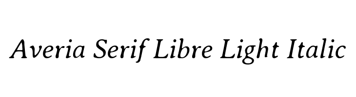 Averia Serif Libre Light Italic Font
