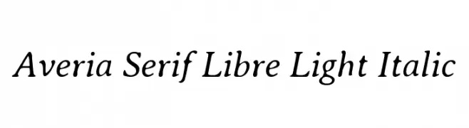 Averia Serif Libre Light Italic  font caratteri gratis