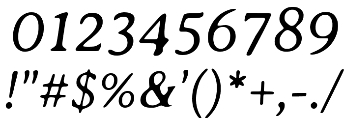 Averia Serif Libre Light Italic Font OTHER CHARS