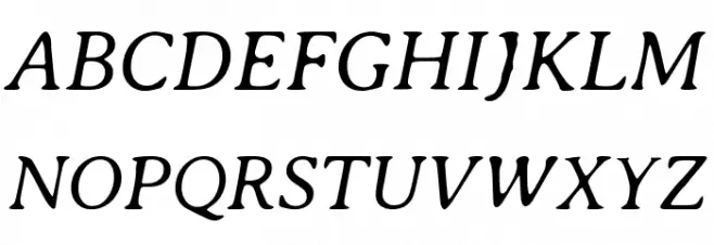 Averia Serif Libre Light Italic フォント 大文字