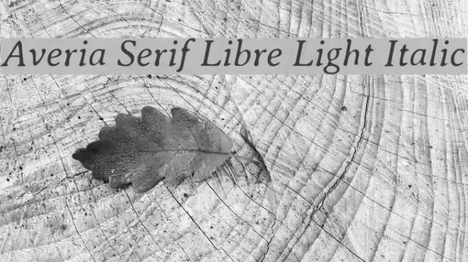 Averia Serif Libre Light Italic Шрифта examples