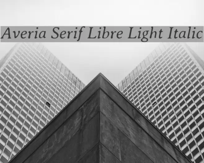 Averia Serif Libre Light Italic Шрифта examples