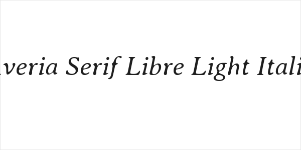 Averia Serif Libre Light Italic Logo