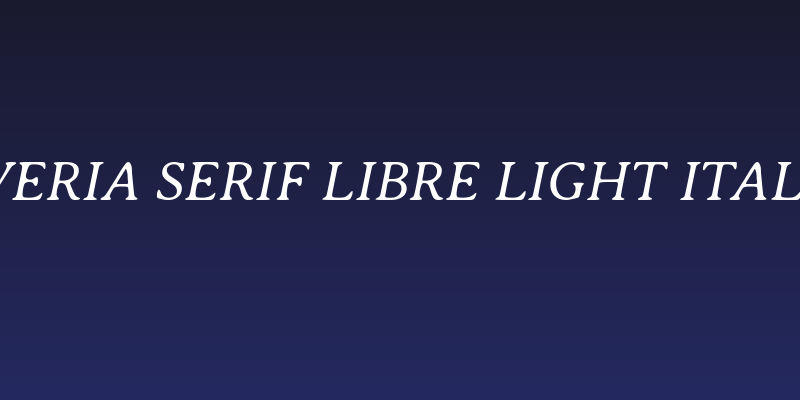 Averia Serif Libre Light Italic Social Header