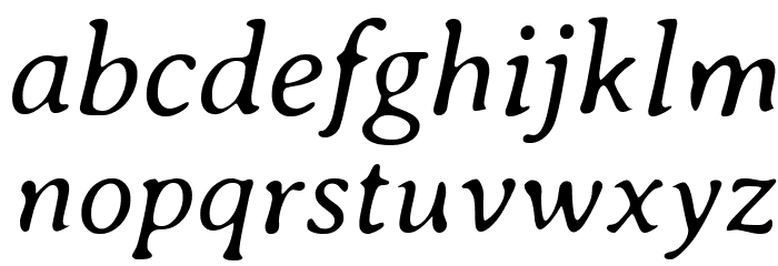 Averia Serif Libre Light Italic Font LOWERCASE