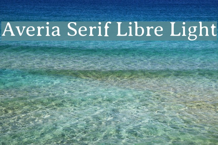 Averia Serif Libre Light फ़ॉन्ट examples