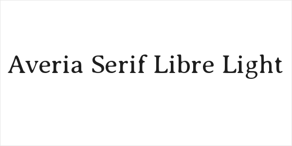 Averia Serif Libre Light Logo