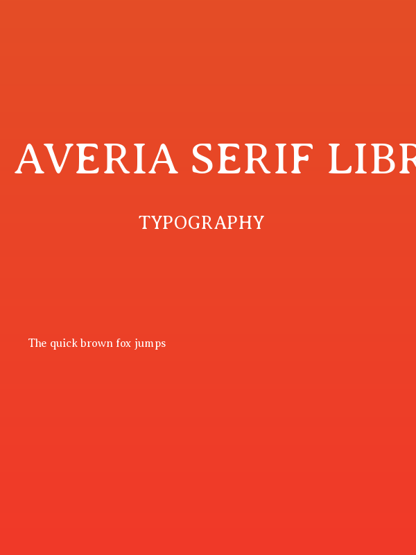 Averia Serif Libre Light Poster