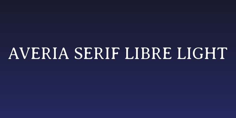 Averia Serif Libre Light Social Header