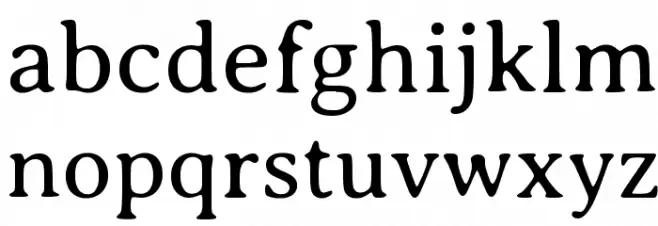 Averia Serif Libre Light Schriftart Kleinbuchstaben