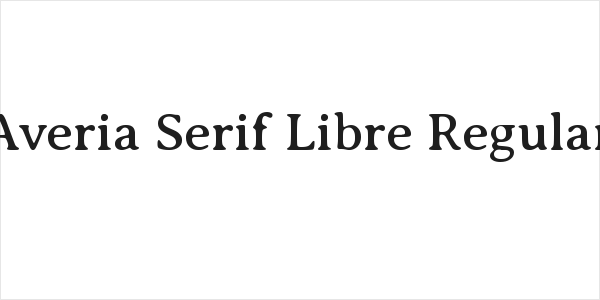 Averia Serif Libre Regular Logo