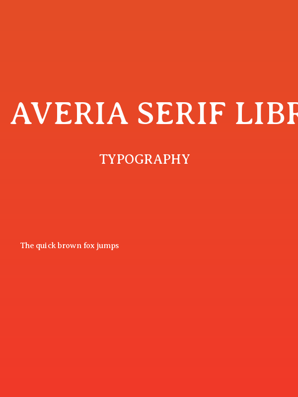 Averia Serif Libre Regular Poster