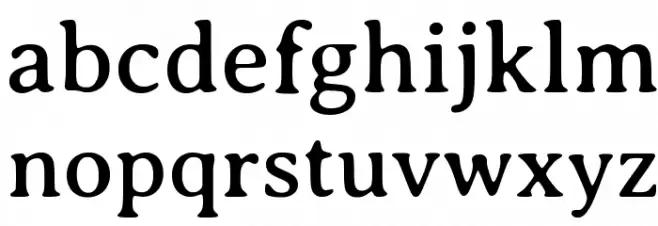 Averia Serif Libre Regular Polices MINUSCULES