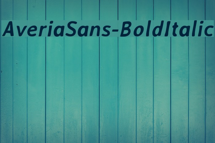 AveriaSans-BoldItalic Font examples