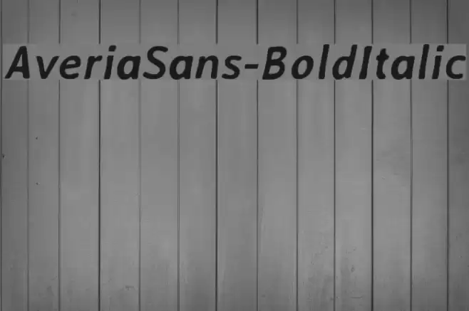 AveriaSans-BoldItalic Font examples