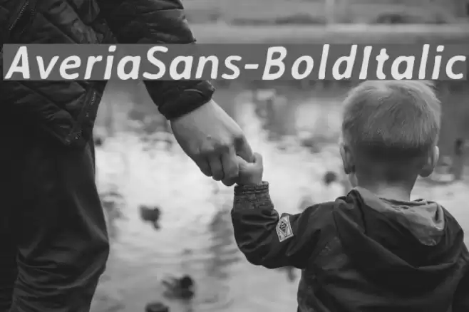 AveriaSans-BoldItalic Font examples