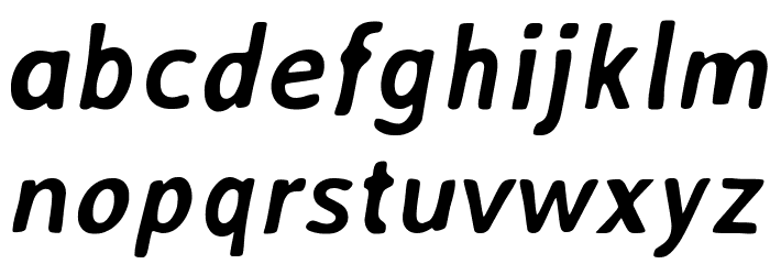 AveriaSans-BoldItalic Font LOWERCASE