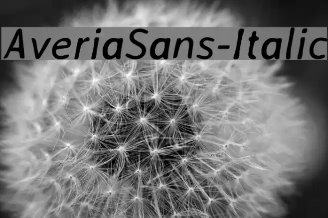 AveriaSans-Italic Font examples