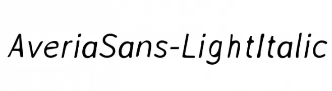 AveriaSans-LightItalic  Descarca Fonturi Gratis