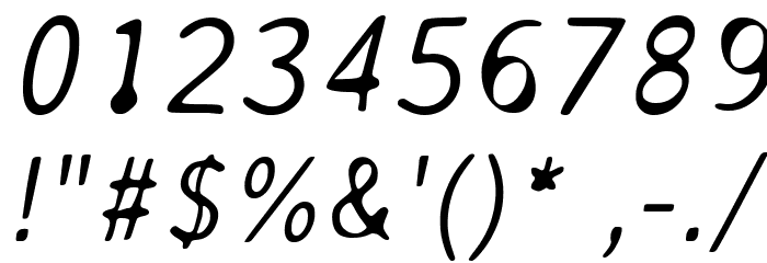 AveriaSans-LightItalic Font OTHER CHARS