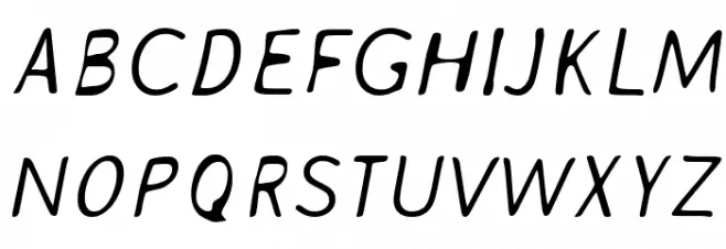 AveriaSans-LightItalic 字体 大写