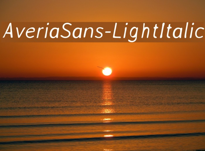 AveriaSans-LightItalic Font examples