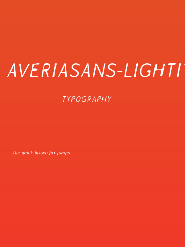 AveriaSans-LightItalic Poster