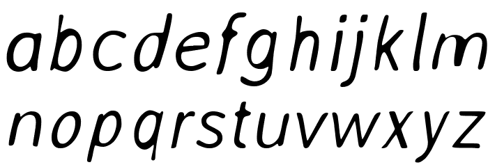 AveriaSans-LightItalic Font LOWERCASE
