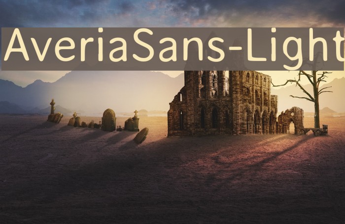 AveriaSans-Light Font examples