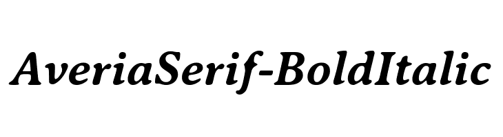 AveriaSerif-BoldItalic Font