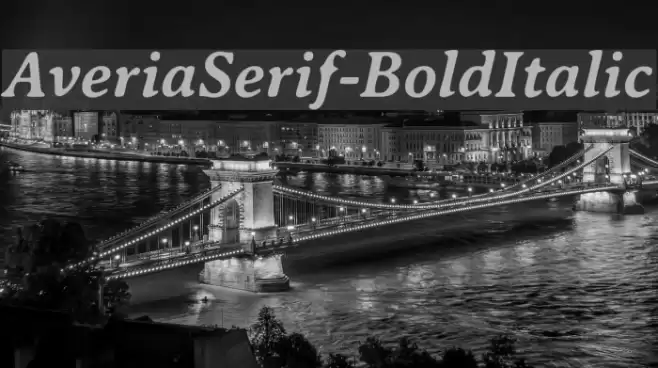 AveriaSerif-BoldItalic Font examples