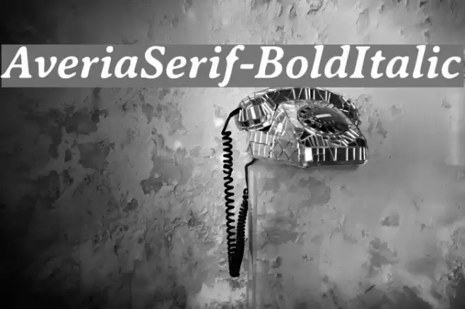AveriaSerif-BoldItalic Font examples