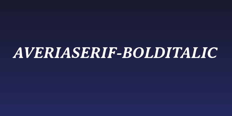 AveriaSerif-BoldItalic Social Header