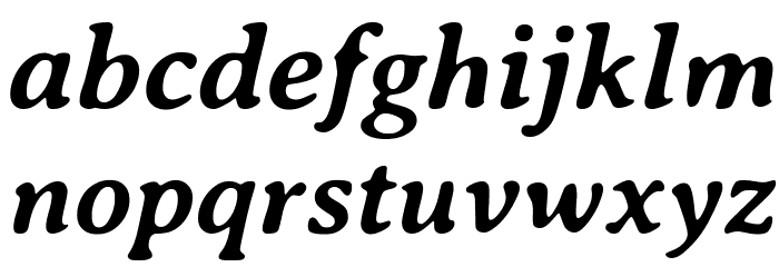 AveriaSerif-BoldItalic Font LOWERCASE