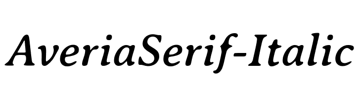 AveriaSerif-Italic Font