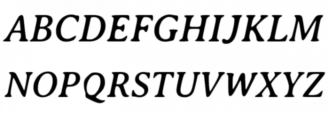 AveriaSerif-Italic फ़ॉन्ट अपरकेस