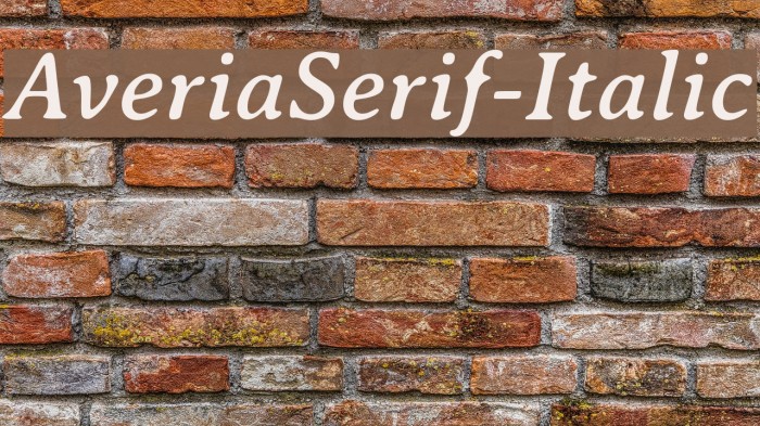 AveriaSerif-Italic Polices examples