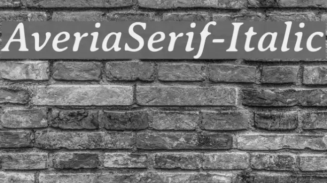 AveriaSerif-Italic フォント examples