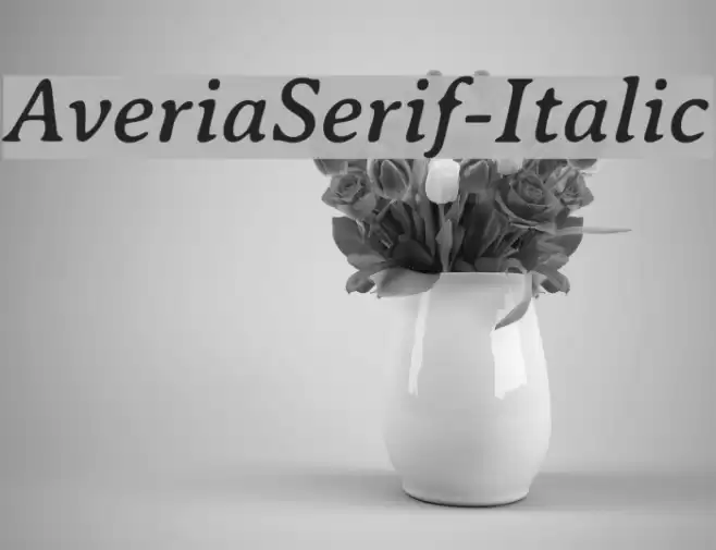 AveriaSerif-Italic フォント examples