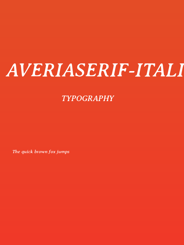 AveriaSerif-Italic Poster