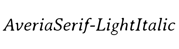 AveriaSerif-LightItalic Font