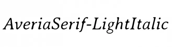 AveriaSerif-LightItalic  Descarca Fonturi Gratis