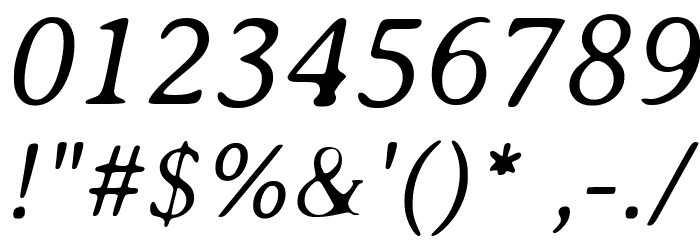 AveriaSerif-LightItalic Font OTHER CHARS