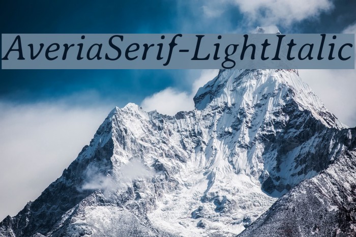 AveriaSerif-LightItalic Font examples