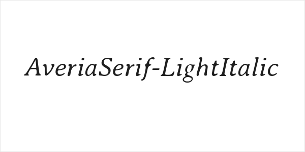 AveriaSerif-LightItalic Logo