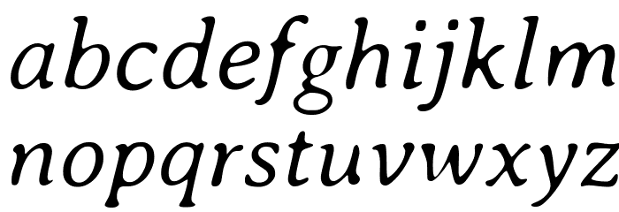 AveriaSerif-LightItalic Font LOWERCASE