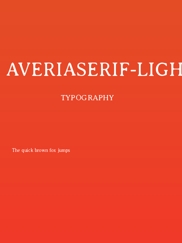 AveriaSerif-Light Poster